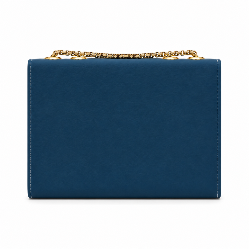 Crystal-Detail Envelope Chain Shoulder Bag