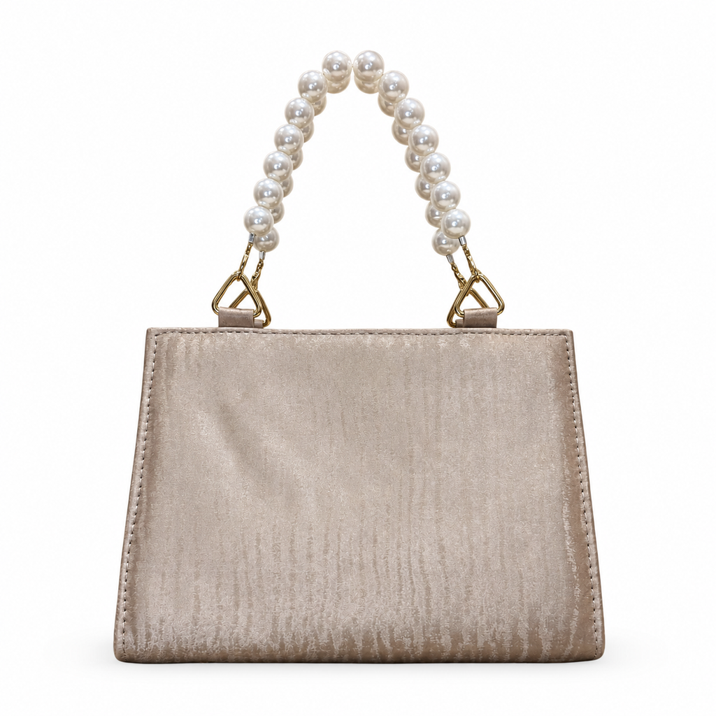Pearl-Beaded Top-Handle Handbag