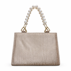Pearl-Beaded Top-Handle Handbag