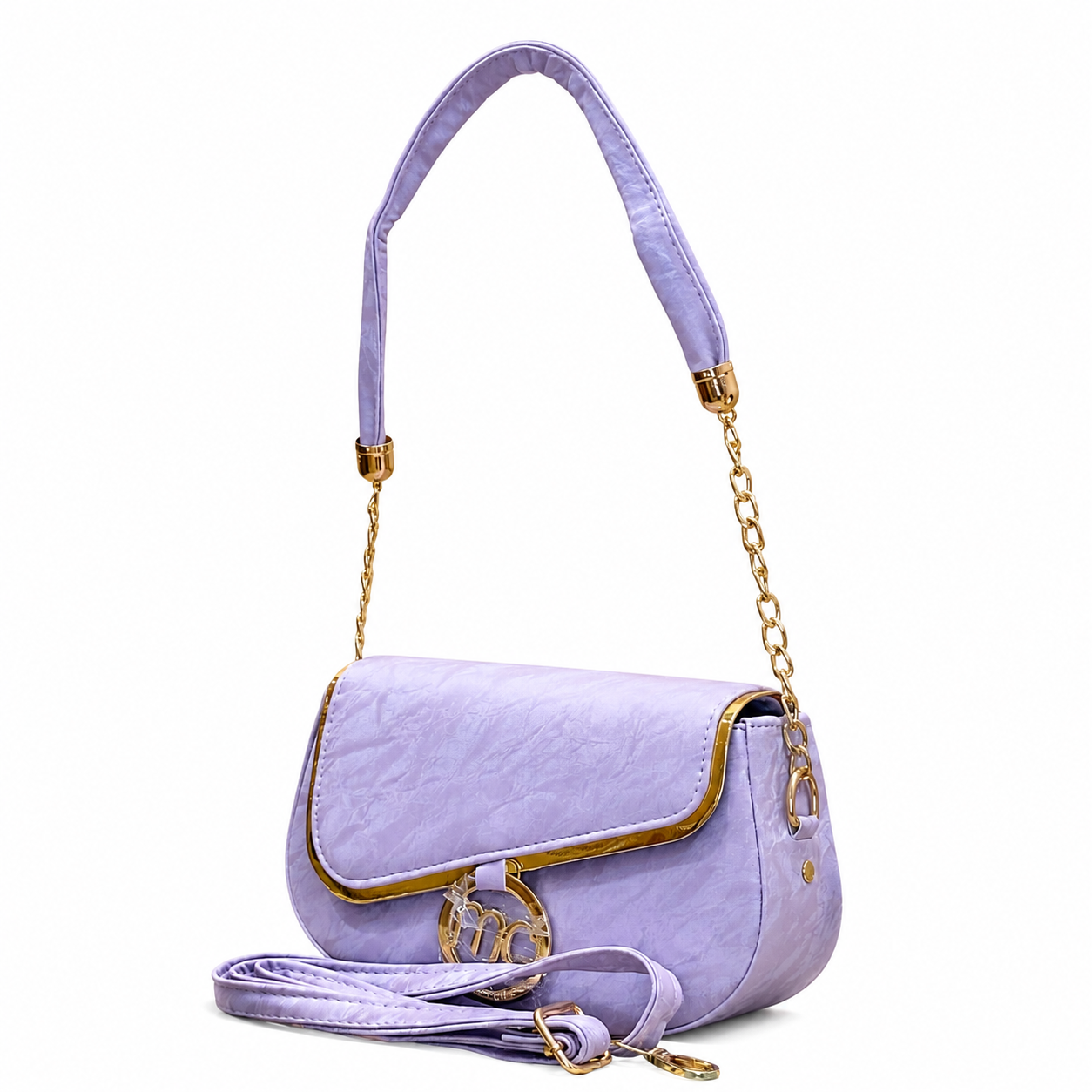 Light Marbled Chain-Shoulder Bag