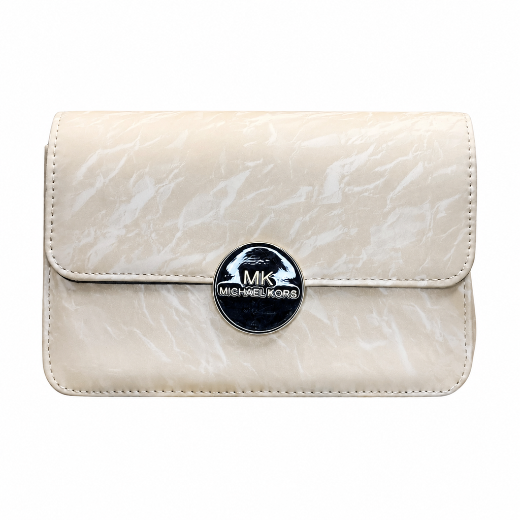 Marbled Flap Clutch Bag