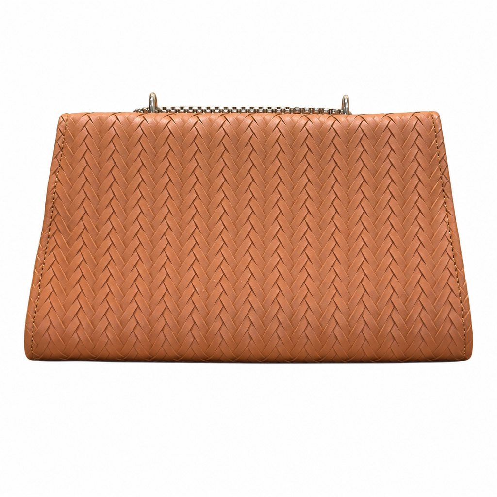 Chevron Embossed Chain Shoulder Bag