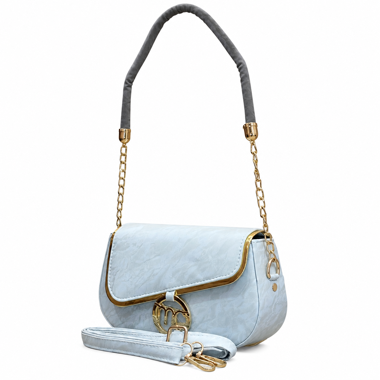 Light Marbled Chain-Shoulder Bag