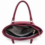 Structured Handbag with Matching Accessory Pouch