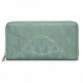 Geometric Pattern Zipper Wallet