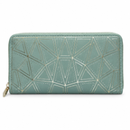 Geometric Pattern Zipper Wallet