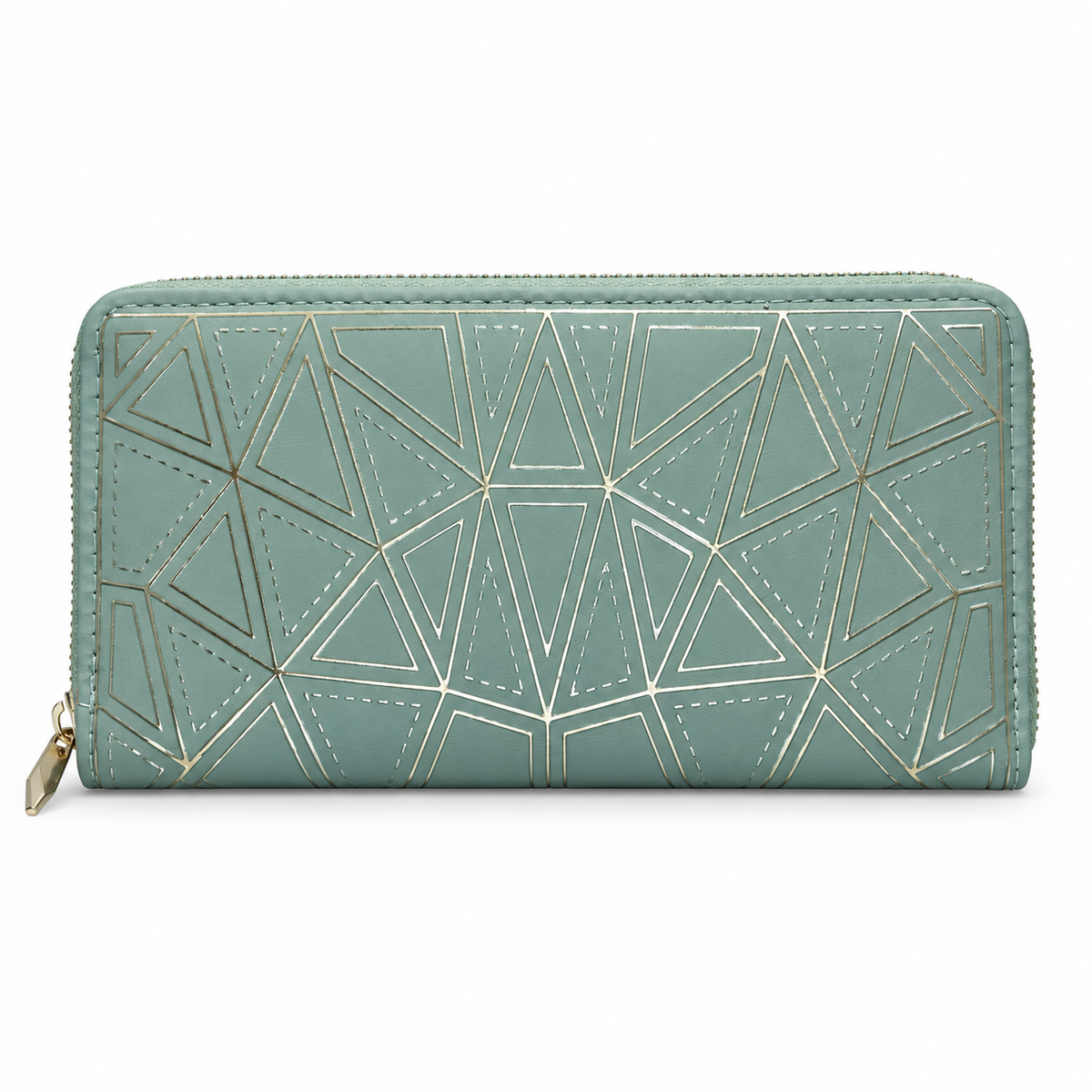 Geometric Pattern Zipper Wallet