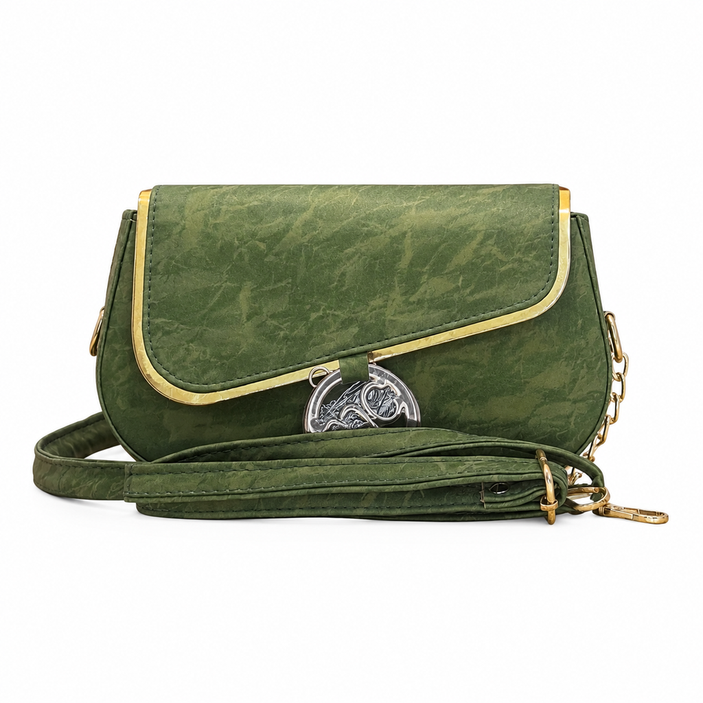 Light Marbled Chain-Shoulder Bag