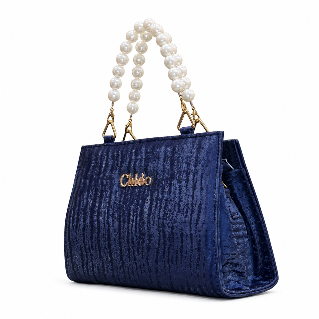 Pearl-Beaded Top-Handle Handbag