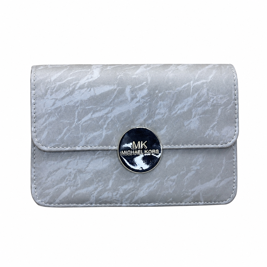 Marbled Flap Clutch Bag