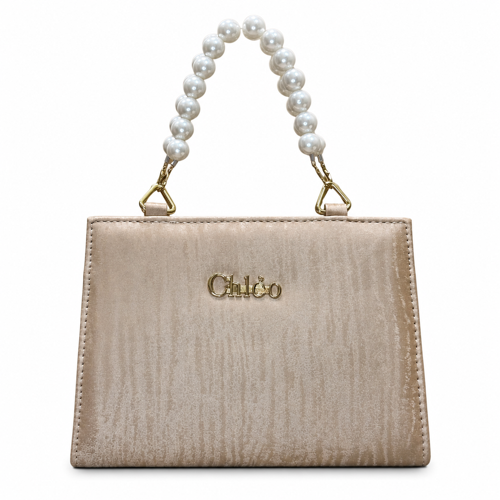 Pearl-Beaded Top-Handle Handbag