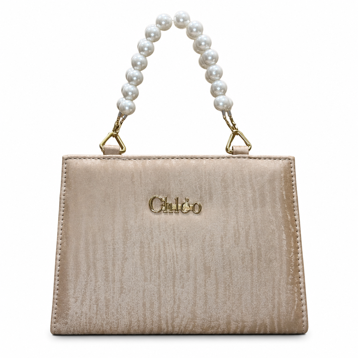 Pearl-Beaded Top-Handle Handbag