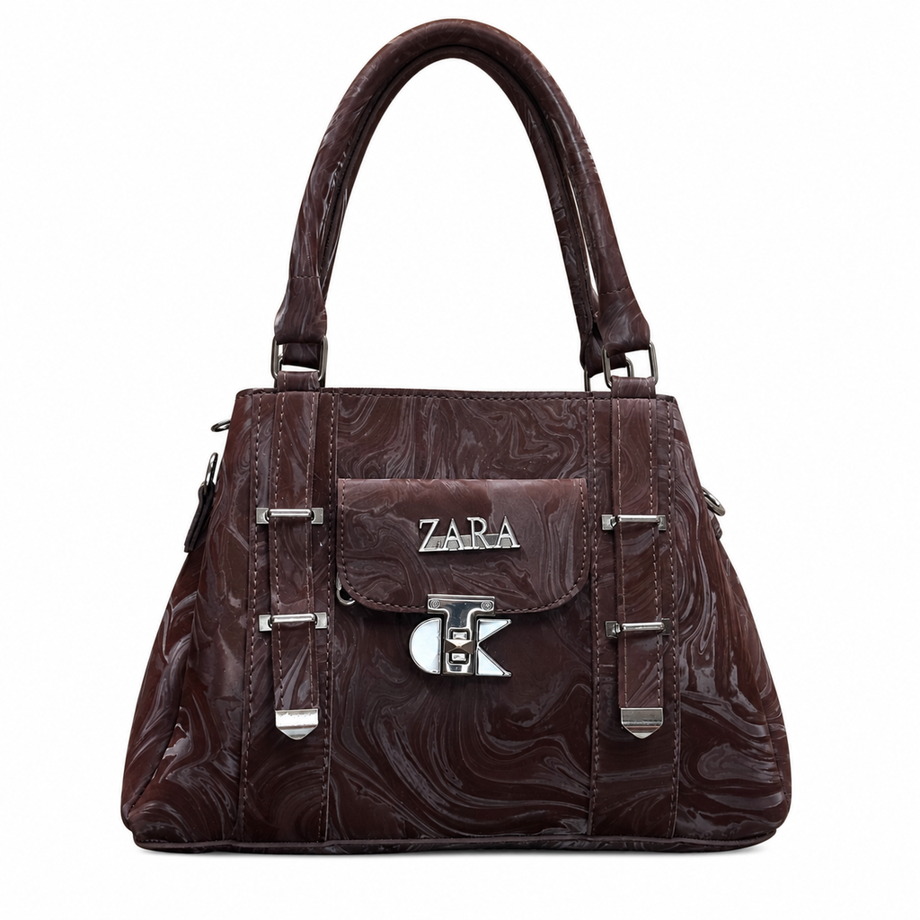 Marbled Structured Handbag