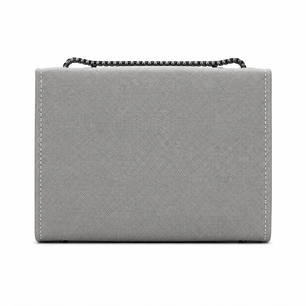 Textured Logo-Accent Flap Shoulder Bag