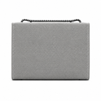 Textured Logo-Accent Flap Shoulder Bag
