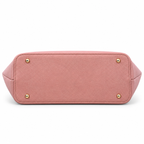 Structured Textured Shoulder Tote with Front Pocket
