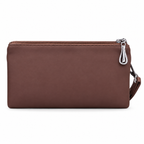 Quilted Double-Zipper Wristlet Pouch