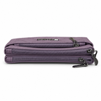 Quilted Double-Zipper Wristlet Pouch